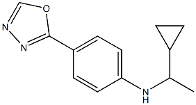 N-(1-cyclopropylethyl)-4-(1,3,4-oxadiazol-2-yl)aniline Struktur