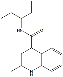 N-(1-ethylpropyl)-2-methyl-1,2,3,4-tetrahydroquinoline-4-carboxamide Struktur