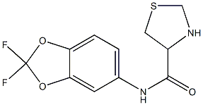 N-(2,2-difluoro-1,3-benzodioxol-5-yl)-1,3-thiazolidine-4-carboxamide Struktur