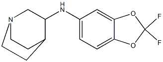 N-(2,2-difluoro-2H-1,3-benzodioxol-5-yl)-1-azabicyclo[2.2.2]octan-3-amine Struktur