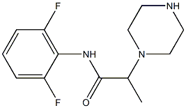 N-(2,6-difluorophenyl)-2-(piperazin-1-yl)propanamide Struktur