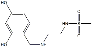 N-(2-{[(2,4-dihydroxyphenyl)methyl]amino}ethyl)methanesulfonamide Struktur