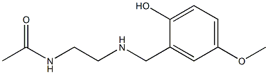 N-(2-{[(2-hydroxy-5-methoxyphenyl)methyl]amino}ethyl)acetamide Struktur