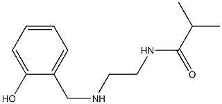 N-(2-{[(2-hydroxyphenyl)methyl]amino}ethyl)-2-methylpropanamide Struktur