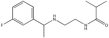 N-(2-{[1-(3-fluorophenyl)ethyl]amino}ethyl)-2-methylpropanamide Struktur