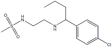 N-(2-{[1-(4-chlorophenyl)butyl]amino}ethyl)methanesulfonamide Struktur