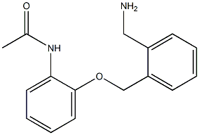 N-(2-{[2-(aminomethyl)benzyl]oxy}phenyl)acetamide Struktur