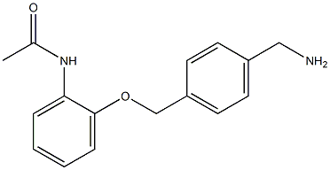 N-(2-{[4-(aminomethyl)benzyl]oxy}phenyl)acetamide Struktur