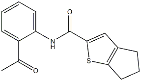 N-(2-acetylphenyl)-4H,5H,6H-cyclopenta[b]thiophene-2-carboxamide Struktur