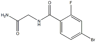 N-(2-amino-2-oxoethyl)-4-bromo-2-fluorobenzamide Struktur