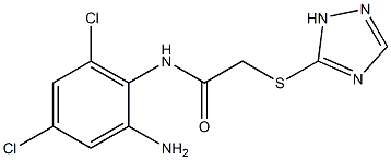 N-(2-amino-4,6-dichlorophenyl)-2-(1H-1,2,4-triazol-5-ylsulfanyl)acetamide Struktur