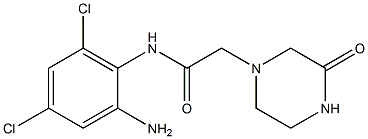 N-(2-amino-4,6-dichlorophenyl)-2-(3-oxopiperazin-1-yl)acetamide Struktur