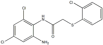 N-(2-amino-4,6-dichlorophenyl)-2-[(2-chlorophenyl)sulfanyl]acetamide Struktur