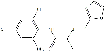 N-(2-amino-4,6-dichlorophenyl)-2-[(furan-2-ylmethyl)sulfanyl]propanamide Struktur