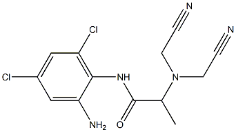 N-(2-amino-4,6-dichlorophenyl)-2-[bis(cyanomethyl)amino]propanamide Struktur