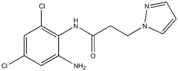 N-(2-amino-4,6-dichlorophenyl)-3-(1H-pyrazol-1-yl)propanamide Struktur