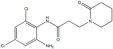 N-(2-amino-4,6-dichlorophenyl)-3-(2-oxopiperidin-1-yl)propanamide Struktur