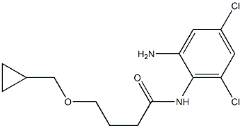 N-(2-amino-4,6-dichlorophenyl)-4-(cyclopropylmethoxy)butanamide Struktur