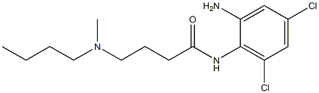 N-(2-amino-4,6-dichlorophenyl)-4-[butyl(methyl)amino]butanamide Struktur