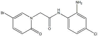 N-(2-amino-4-chlorophenyl)-2-(5-bromo-2-oxo-1,2-dihydropyridin-1-yl)acetamide Struktur