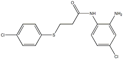 N-(2-amino-4-chlorophenyl)-3-[(4-chlorophenyl)sulfanyl]propanamide Struktur