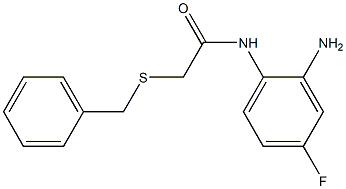 N-(2-amino-4-fluorophenyl)-2-(benzylsulfanyl)acetamide Struktur