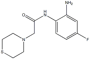 N-(2-amino-4-fluorophenyl)-2-(thiomorpholin-4-yl)acetamide Struktur