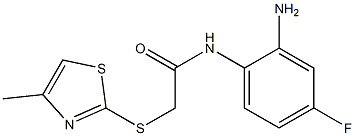 N-(2-amino-4-fluorophenyl)-2-[(4-methyl-1,3-thiazol-2-yl)sulfanyl]acetamide Struktur