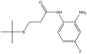 N-(2-amino-4-fluorophenyl)-3-(tert-butylsulfanyl)propanamide Struktur