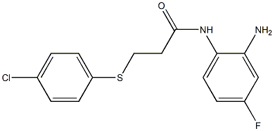 N-(2-amino-4-fluorophenyl)-3-[(4-chlorophenyl)sulfanyl]propanamide Struktur