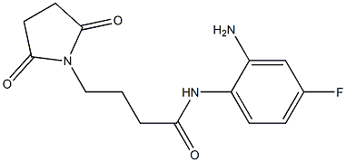 N-(2-amino-4-fluorophenyl)-4-(2,5-dioxopyrrolidin-1-yl)butanamide Struktur