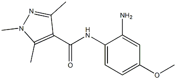 N-(2-amino-4-methoxyphenyl)-1,3,5-trimethyl-1H-pyrazole-4-carboxamide Struktur