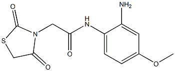 N-(2-amino-4-methoxyphenyl)-2-(2,4-dioxo-1,3-thiazolidin-3-yl)acetamide Struktur