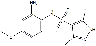 N-(2-amino-4-methoxyphenyl)-3,5-dimethyl-1H-pyrazole-4-sulfonamide Struktur