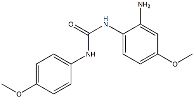 N-(2-amino-4-methoxyphenyl)-N'-(4-methoxyphenyl)urea Struktur