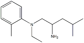 N-(2-amino-4-methylpentyl)-N-ethyl-2-methylaniline Struktur