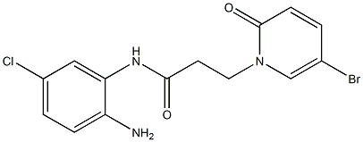 N-(2-amino-5-chlorophenyl)-3-(5-bromo-2-oxo-1,2-dihydropyridin-1-yl)propanamide Struktur