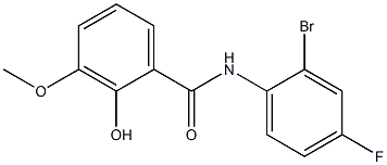 N-(2-bromo-4-fluorophenyl)-2-hydroxy-3-methoxybenzamide Struktur