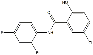 N-(2-bromo-4-fluorophenyl)-5-chloro-2-hydroxybenzamide Struktur