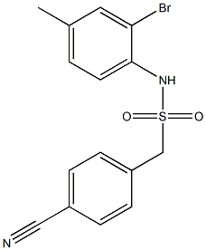 N-(2-bromo-4-methylphenyl)-1-(4-cyanophenyl)methanesulfonamide Struktur