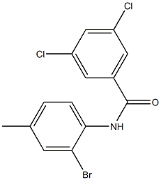 N-(2-bromo-4-methylphenyl)-3,5-dichlorobenzamide Struktur