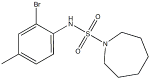 N-(2-bromo-4-methylphenyl)azepane-1-sulfonamide Struktur