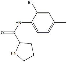 N-(2-bromo-4-methylphenyl)pyrrolidine-2-carboxamide Struktur