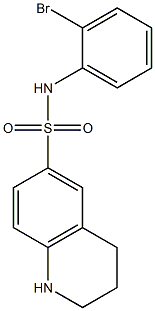 N-(2-bromophenyl)-1,2,3,4-tetrahydroquinoline-6-sulfonamide Struktur