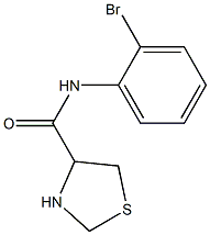 N-(2-bromophenyl)-1,3-thiazolidine-4-carboxamide Struktur