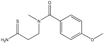 N-(2-carbamothioylethyl)-4-methoxy-N-methylbenzamide Struktur