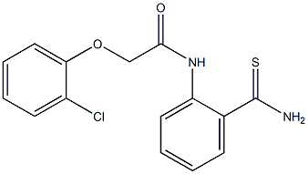 N-(2-carbamothioylphenyl)-2-(2-chlorophenoxy)acetamide Struktur