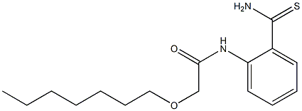 N-(2-carbamothioylphenyl)-2-(heptyloxy)acetamide Struktur