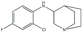 N-(2-chloro-4-fluorophenyl)-1-azabicyclo[2.2.2]octan-3-amine Struktur