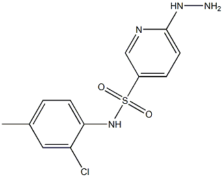 N-(2-chloro-4-methylphenyl)-6-hydrazinylpyridine-3-sulfonamide Struktur